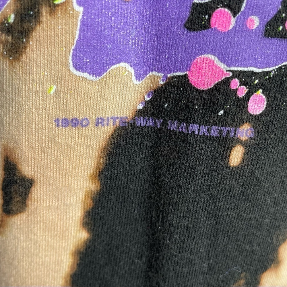 Vintage upcycled bleach dye Chicago single stitch tee, XL - Picture 7 of 8
